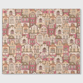 Welkom in de roze dorpskerk cadeaupapier (Vlak)