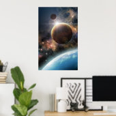 Welkom in de ruimte poster (Thuiskantoor)