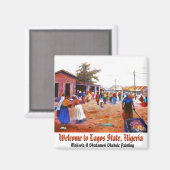 Welkom in de staat Lagos, Nigeria Magneet (Voorkant / Achterkant)