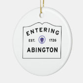 Welkom in de stad Abington MA Keramisch Ornament (Links)