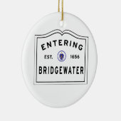 Welkom in de stad BRIDGEWATER MA Keramisch Ornament (Rechts)