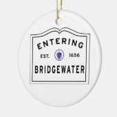Welkom in de stad BRIDGEWATER MA Keramisch Ornament (Links)
