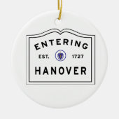 Welkom in de stad HANOVER MA Keramisch Ornament (Voorkant)