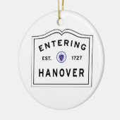 Welkom in de stad HANOVER MA Keramisch Ornament (Links)