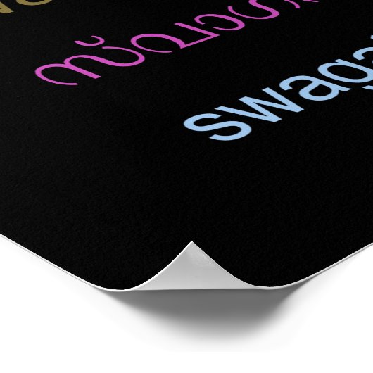 WELKOM in de talen van INDIA-5 formaten, BLACK Poster (Hoek)