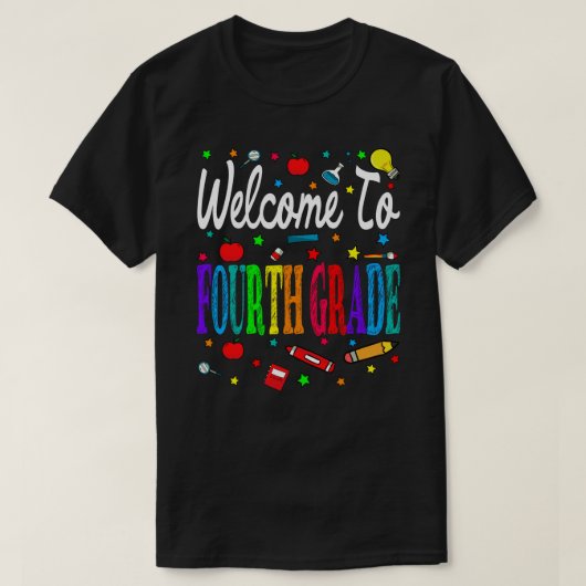 Welkom in de vierde klas terug naar school t-shirt (Design voorkant)