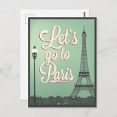 Welkom in de Vintage van Parijs Briefkaart (Voorkant / Achterkant)