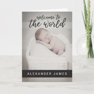 Welkom in de wereld aankondiging van baby