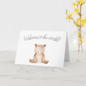 'Welkom in de wereld' baby briefkaart (Gele Bloem)