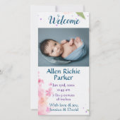 Welkom in de wereld, Baby! Enkele aankondigingskaa Aankondiging (Voorkant)