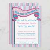 Welkom in de wereld! Baby Shower Kaart (Voorkant / Achterkant)