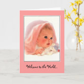 Welkom in de wereld: een mooie baby kaart (Gele Bloem)