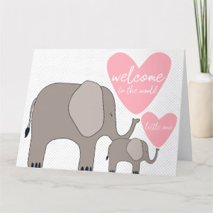 Welkom in de wereld - Elephants Card Bedankkaart