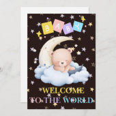 WELKOM IN DE WERELD FEESTDAGENKAART (Voorkant / Achterkant)