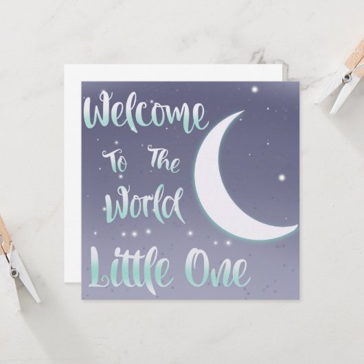 Welkom in de wereld, kleine kaart (Voorkant / Achterkant in situ)