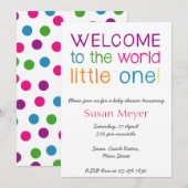 Welkom in de wereld, kleine uitnodiging van één ba (Voorkant / Achterkant)