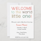 Welkom in de wereld, kleine uitnodiging van één ba (Voorkant)