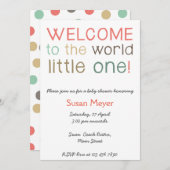 Welkom in de wereld, kleine uitnodiging van één ba (Voorkant / Achterkant)