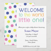 Welkom in de wereld, kleine uitnodiging van één ba (Voorkant / Achterkant)