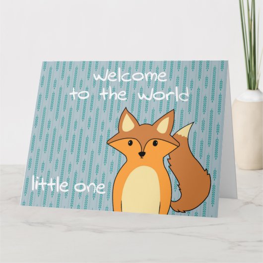 Welkom in de wereld - Little Fox Kaart (Voorkant)