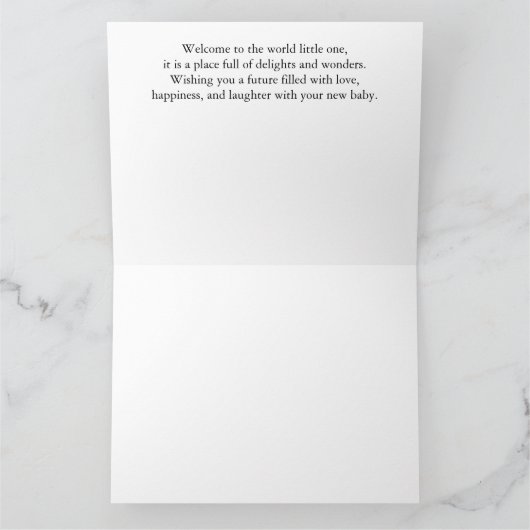 Welkom in de wereld - Little Fox New Baby Kaart (Binnen)