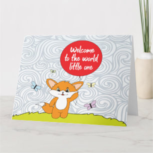 Welkom in de wereld - Little Fox New Baby Kaart