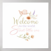 Welkom in de wereld, mooi klein Poster (Voorkant)