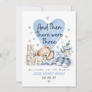 Welkom in de wereld   Nieuwe baby jongen kaart