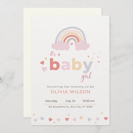 Welkom in de wereld, onze harten barsten van vreug kaart (Voorkant / Achterkant)