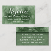 Welkom in de Wereldkaart van Lord Bible Verse Visitekaartje (Voorkant / Achterkant)