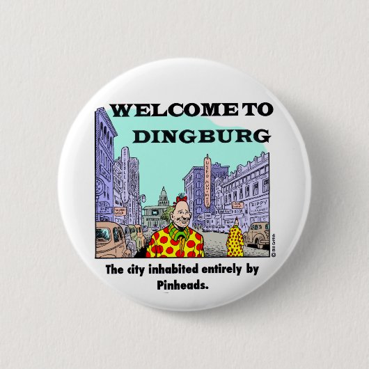 Welkom in Dingburg Ronde Button 5,7 Cm (Voorkant)