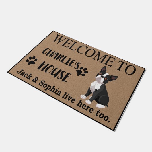  Welkom in Dogs House Doormat, grappige offertes Deurmat (Schuin)