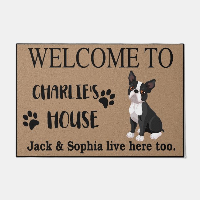  Welkom in Dogs House Doormat, grappige offertes Deurmat (Voorkant)