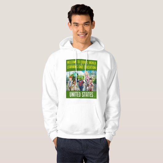 Welkom in Eddie's wereld van leren en onderwijs Hoodie (Voorkant volledig)