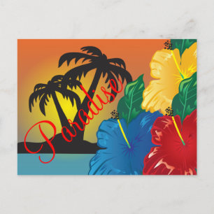Welkom in een prachtig tropisch paradijs briefkaart