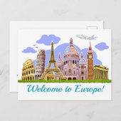 Welkom in Europa Briefkaart (Voorkant / Achterkant)