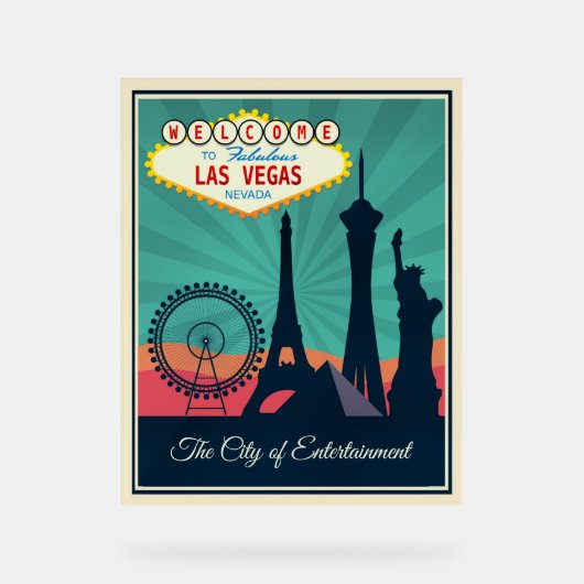 Welkom in Fabulous Las Vegas Acryl Bord (Voorkant)