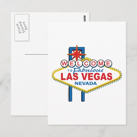 Welkom in Fabulous Las Vegas Briefkaart (Voorkant / Achterkant)