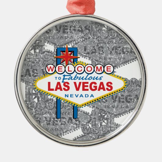Welkom in Fabulous Las Vegas Metalen Ornament (Voorkant)