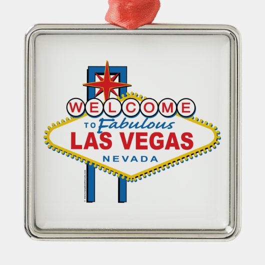 Welkom in Fabulous Las Vegas Metalen Ornament (Voorkant)