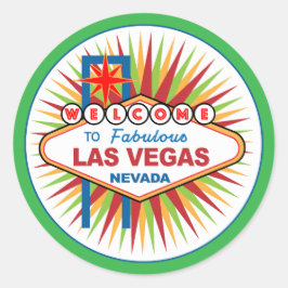 Welkom in Fabulous Las Vegas Nevada Ronde Sticker