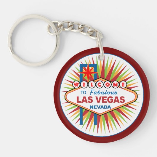 Welkom in Fabulous Las Vegas Nevada Sleutelhanger (Voorkant)