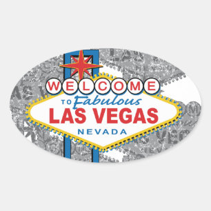 Welkom in Fabulous Las Vegas Ovale Sticker