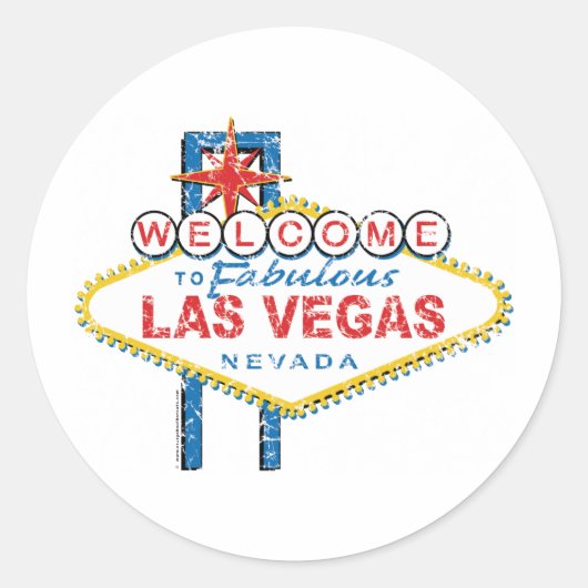 Welkom in Fabulous Las Vegas Ronde Sticker (Voorkant)