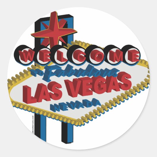 Welkom in Fabulous Las Vegas Ronde Sticker (Voorkant)