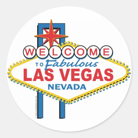 Welkom in Fabulous Las Vegas Ronde Sticker (Voorkant)