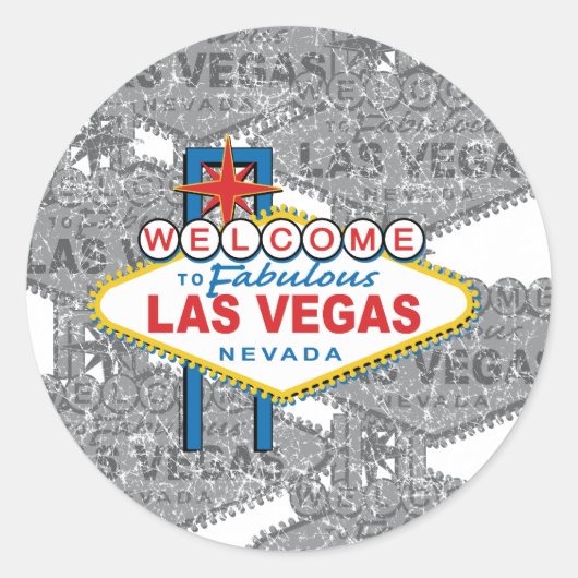Welkom in Fabulous Las Vegas Ronde Sticker (Voorkant)
