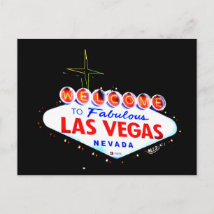 Welkom in Fabuous Las Vegas Nevada Sin City Briefkaart