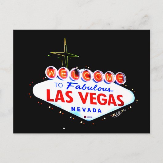 Welkom in Fabuous Las Vegas Nevada Sin City Briefkaart (Voorkant)