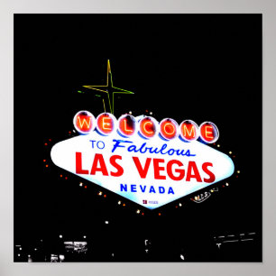 Welkom in Fabuous Las Vegas Nevada Sin City Poster